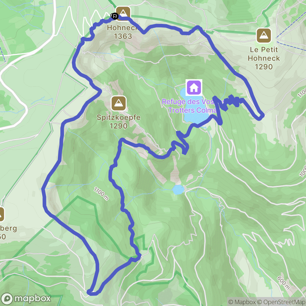 La bresse : carte du parcours de randonnée - France