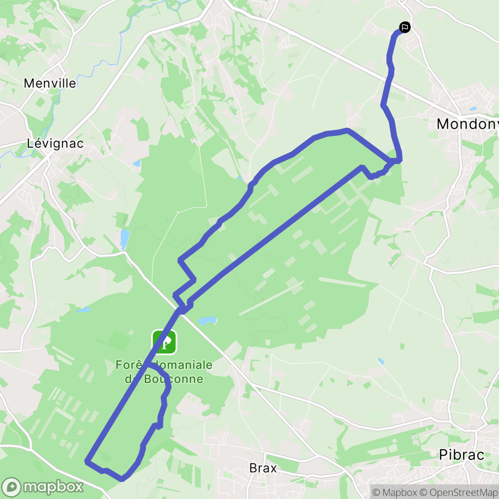 Daux : carte du parcours de randonnée - France