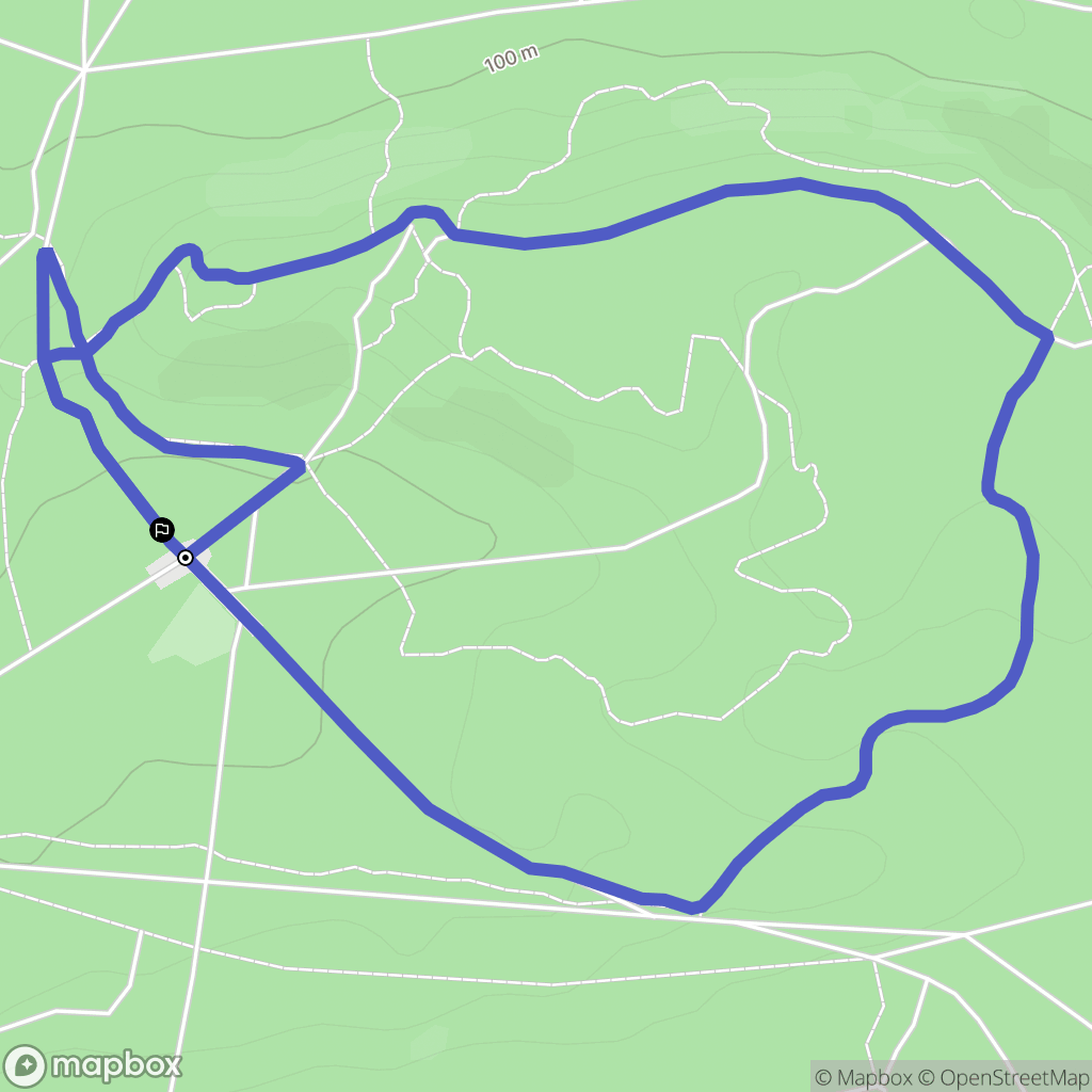 Fontainebleau : carte du parcours de randonnée - France