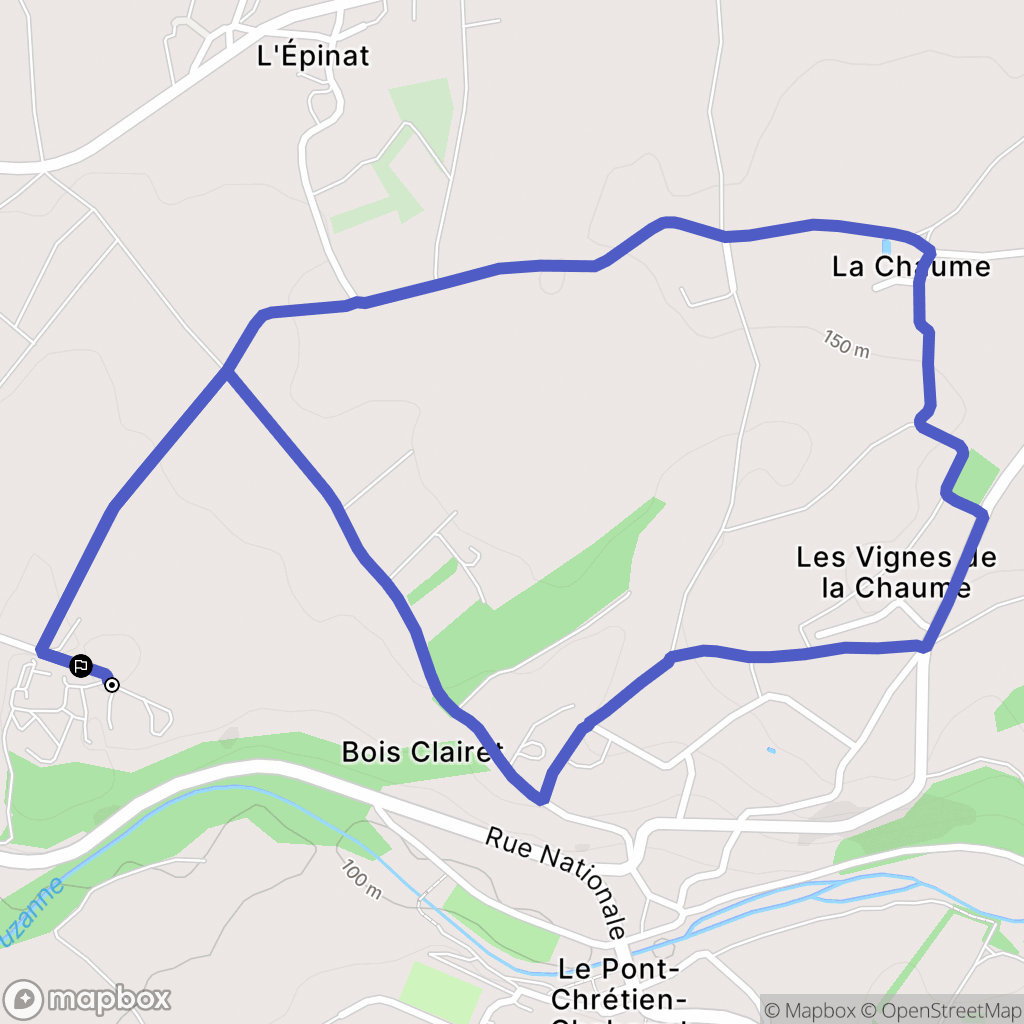 Chasseneuil : carte du parcours de randonnée - France