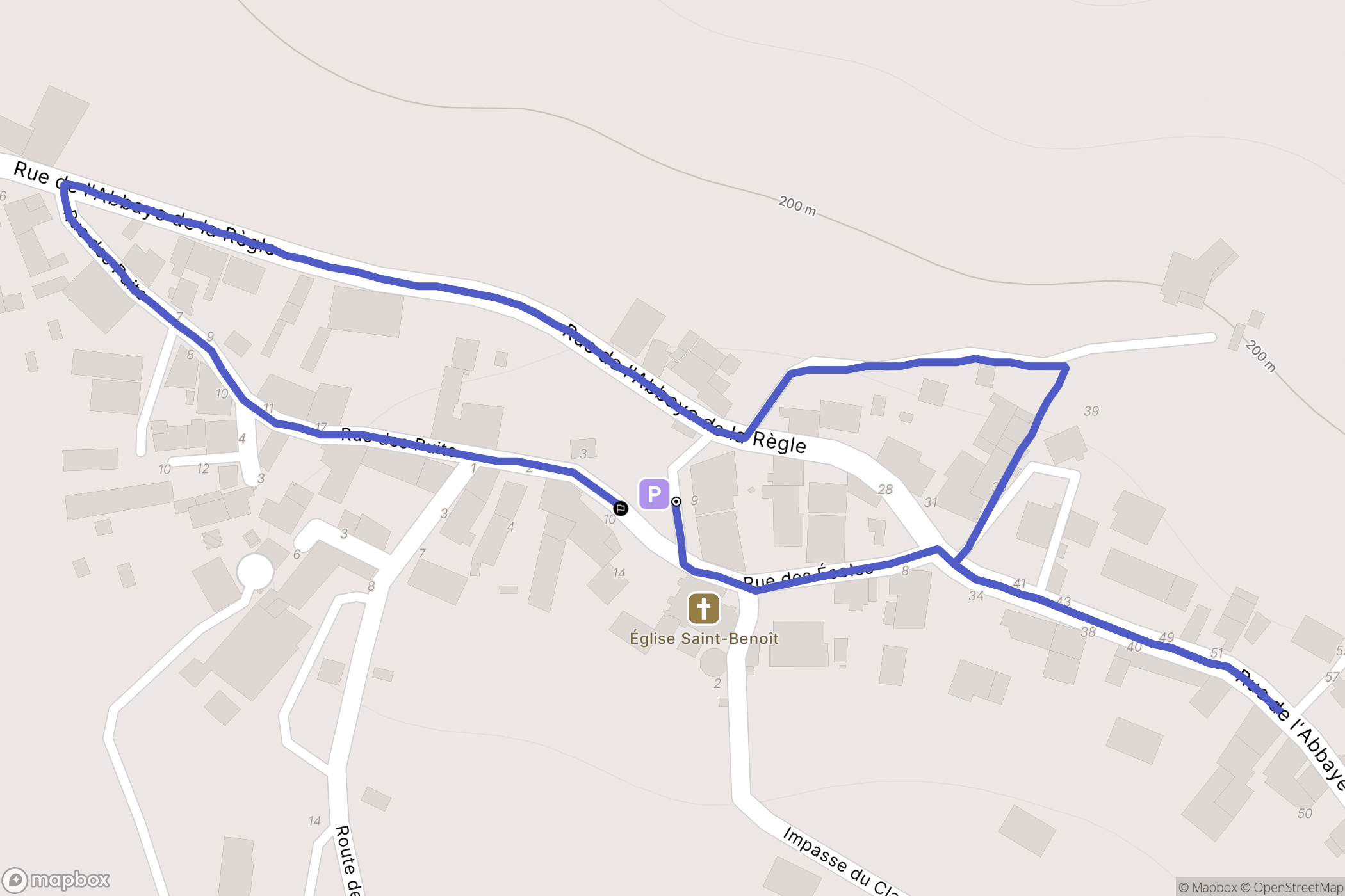 Vars-sur-Roseix : carte du parcours de randonnée - France