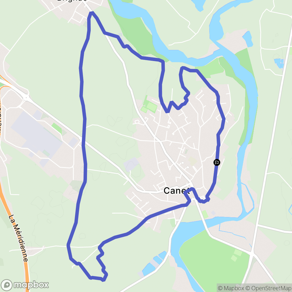 Canet : carte du parcours de randonnée - France