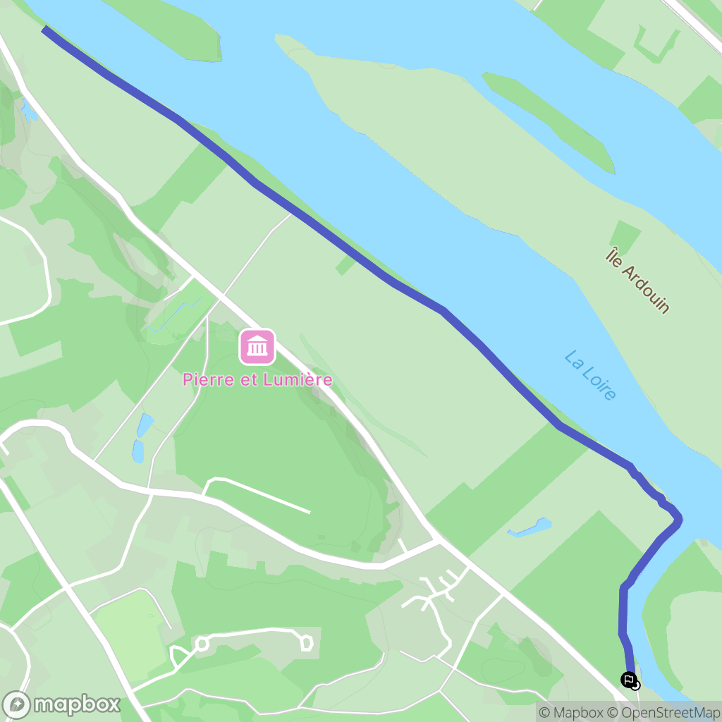 Saumur : carte du parcours de randonnée - France
