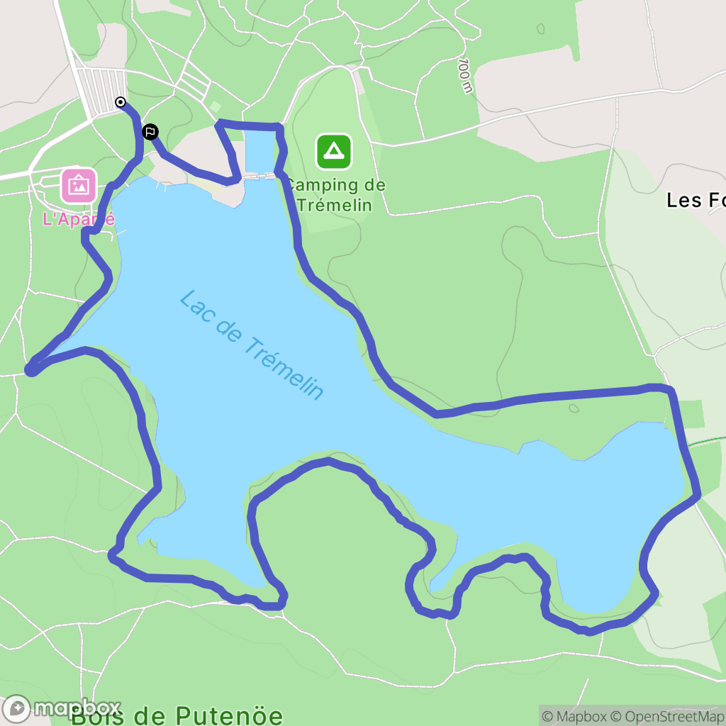 Iffendic : carte du parcours de randonnée - France
