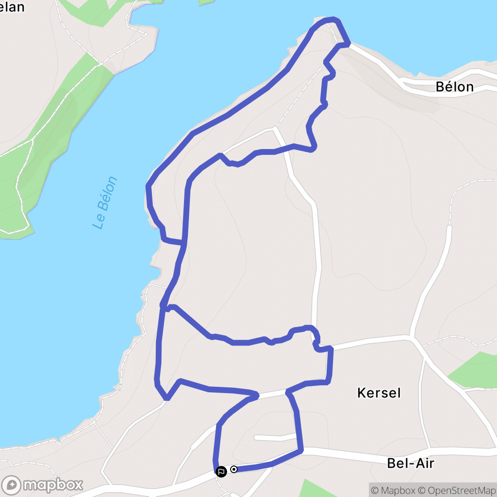 Moëlan-sur-Mer : carte du parcours de randonnée - France