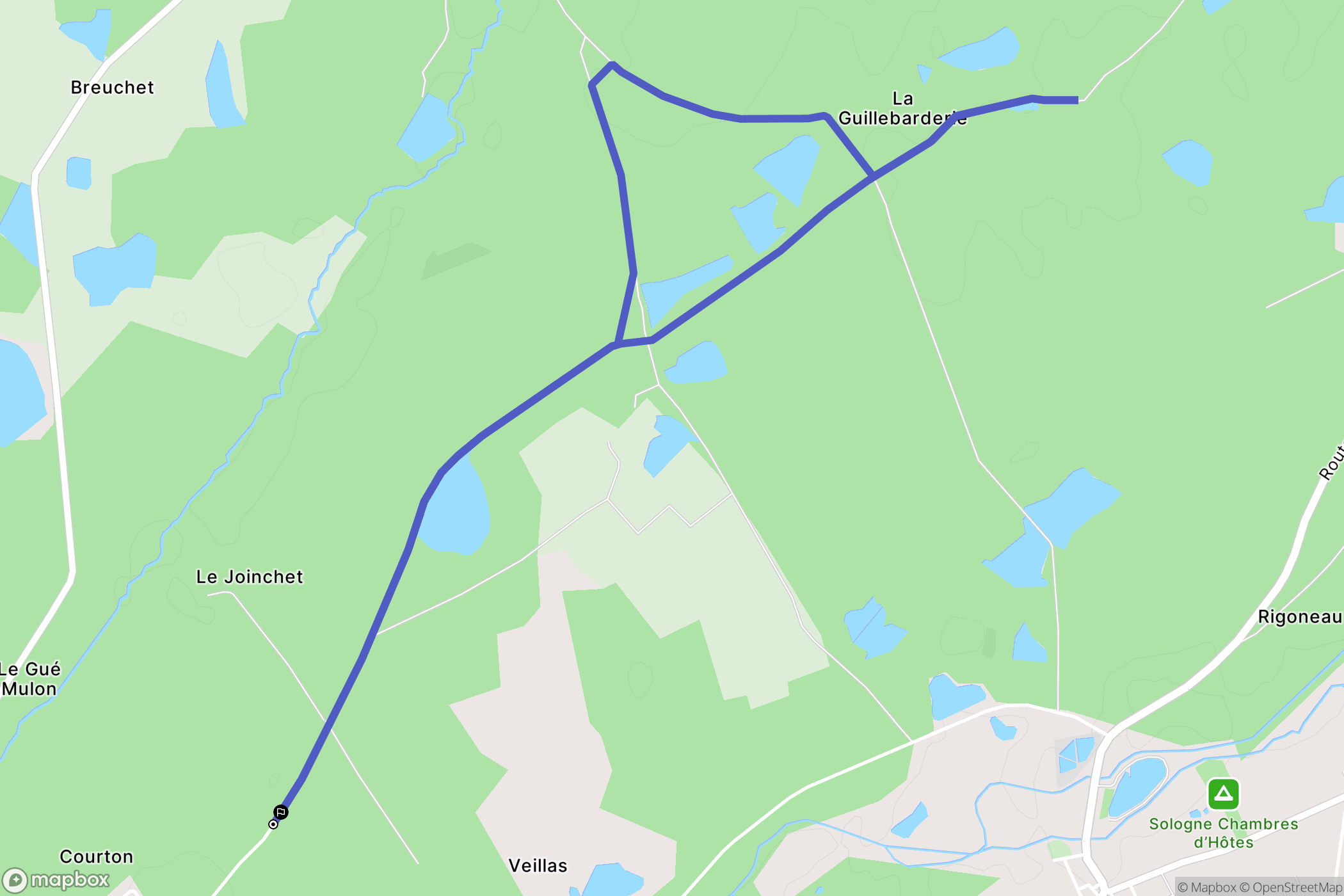 Neung-sur-Beuvron : carte du parcours de randonnée - France