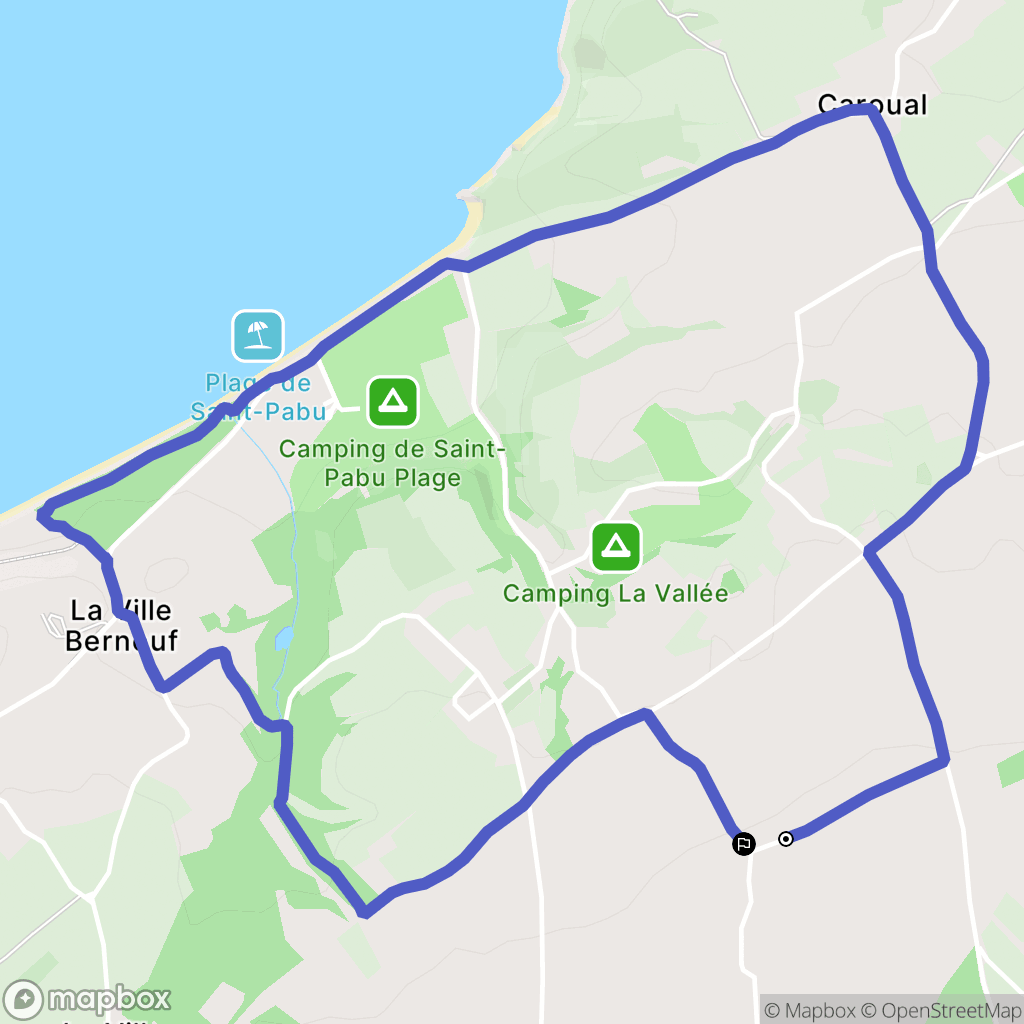 Erquy : carte du parcours de randonnée - France