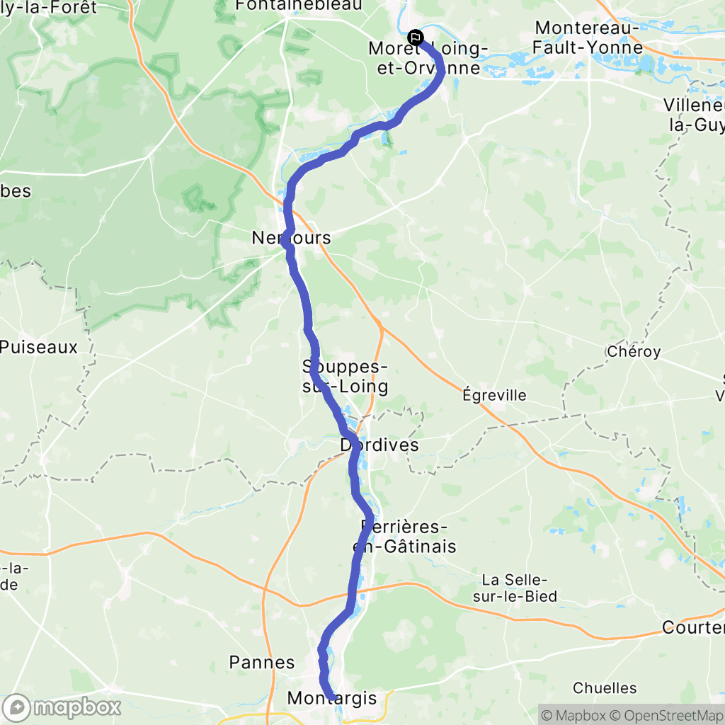 Saint-Mammès : carte du parcours de randonnée - France