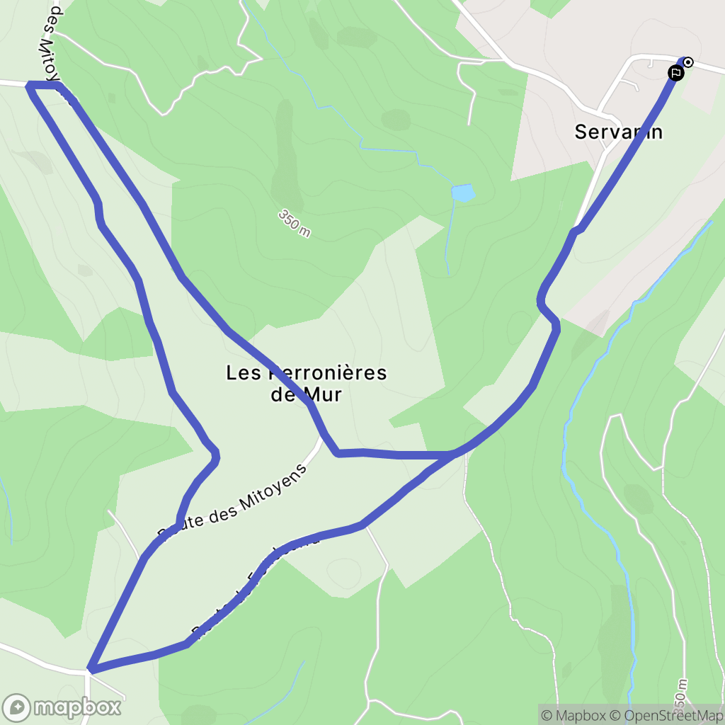 Oytier-Saint-Oblas : carte du parcours de randonnée - France