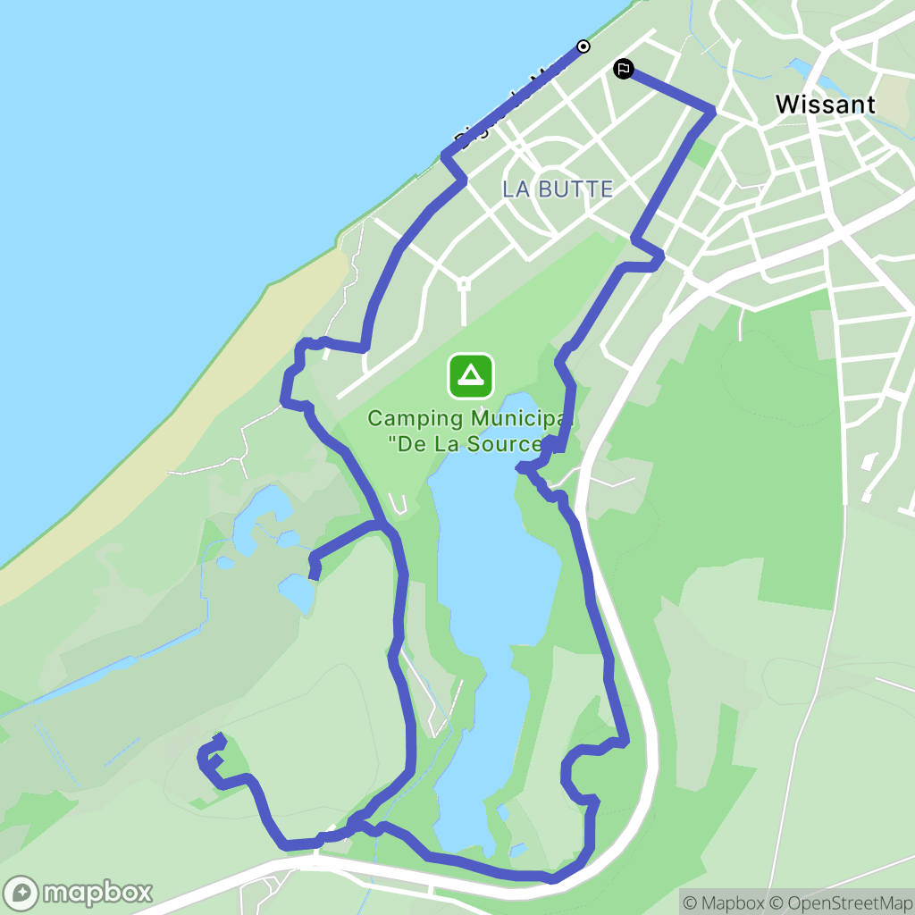 Wissant : carte du parcours de randonnée - France