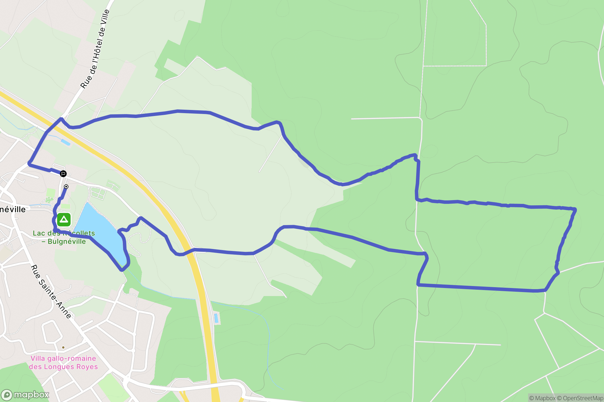 Bulgnéville : carte du parcours de randonnée - France
