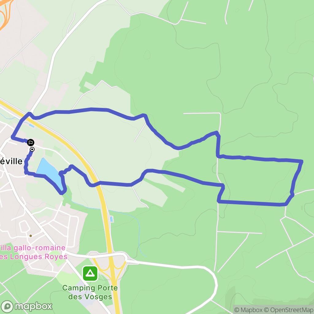 Bulgnéville : carte du parcours de randonnée - France