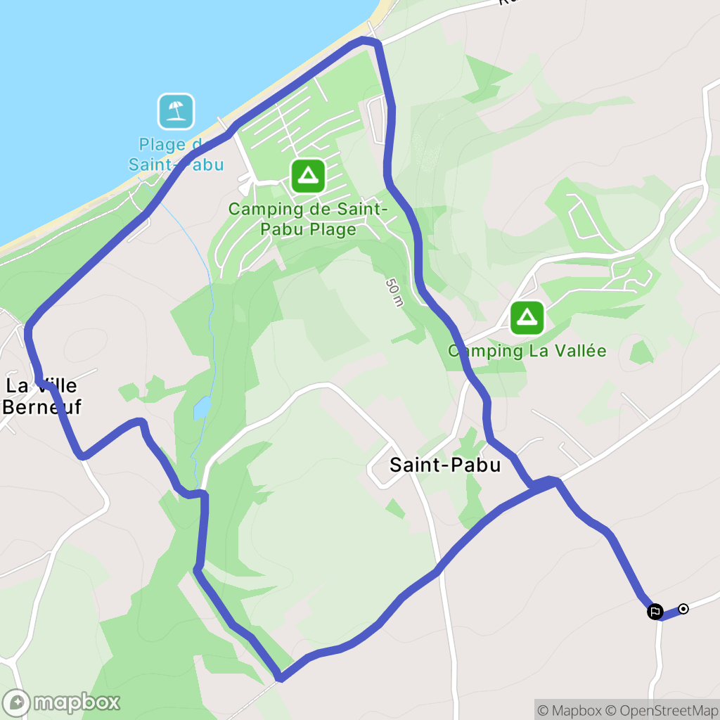Erquy : carte du parcours de randonnée - France