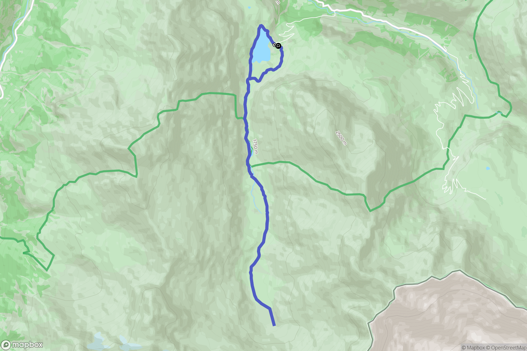 Gavarnie-Gèdre : carte du parcours de randonnée - France