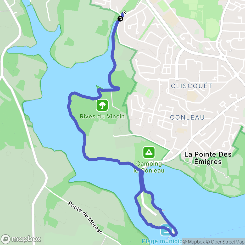 Vannes : carte du parcours de randonnée - France