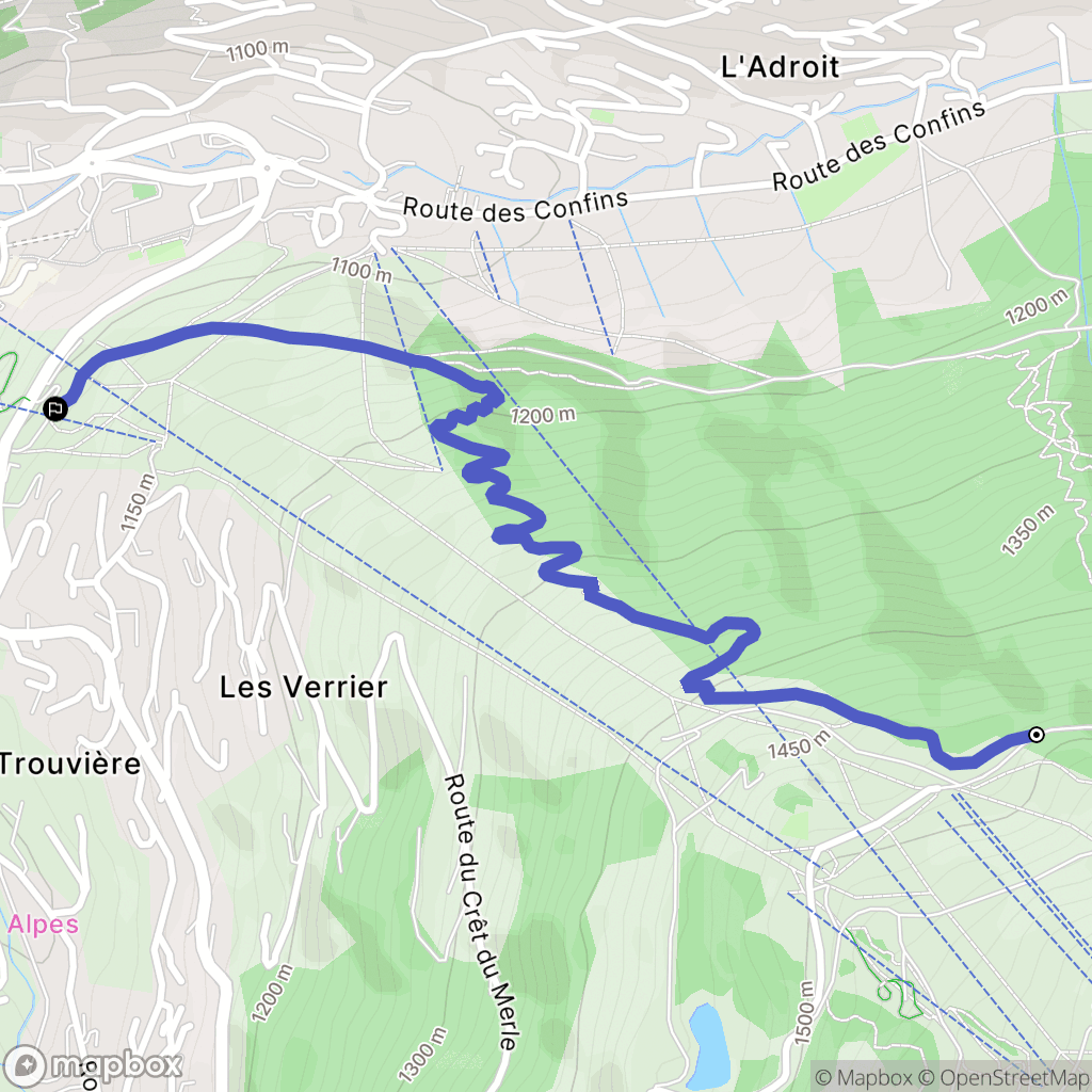 La Clusaz : carte du parcours de randonnée - France