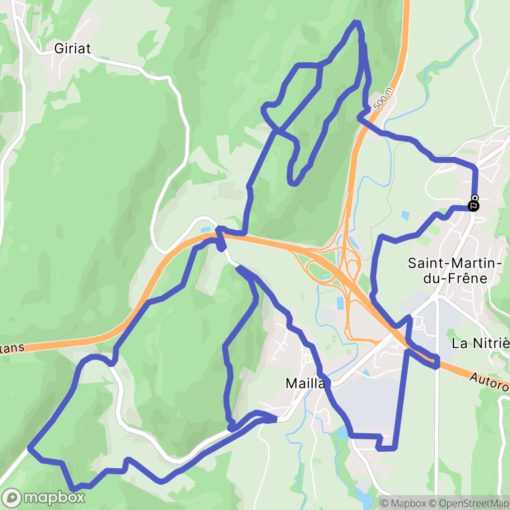 Saint-Martin-du-Fresne : carte du parcours de randonnée - France