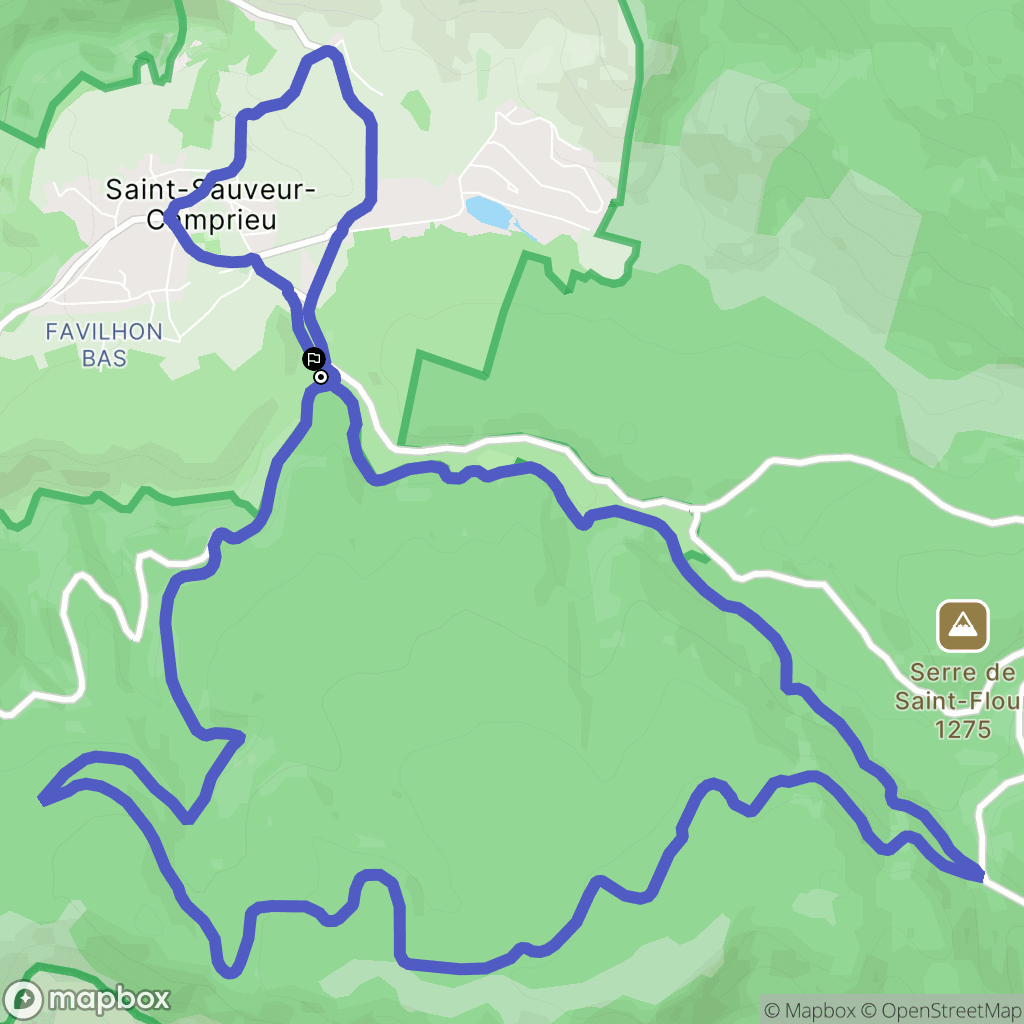 Saint-Sauveur-Camprieu : carte du parcours de randonnée - France