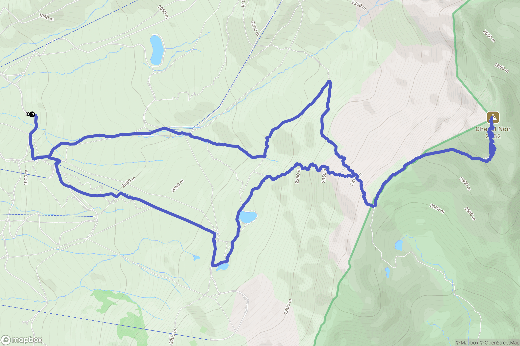 Saint-François-Longchamp : carte du parcours de randonnée - France