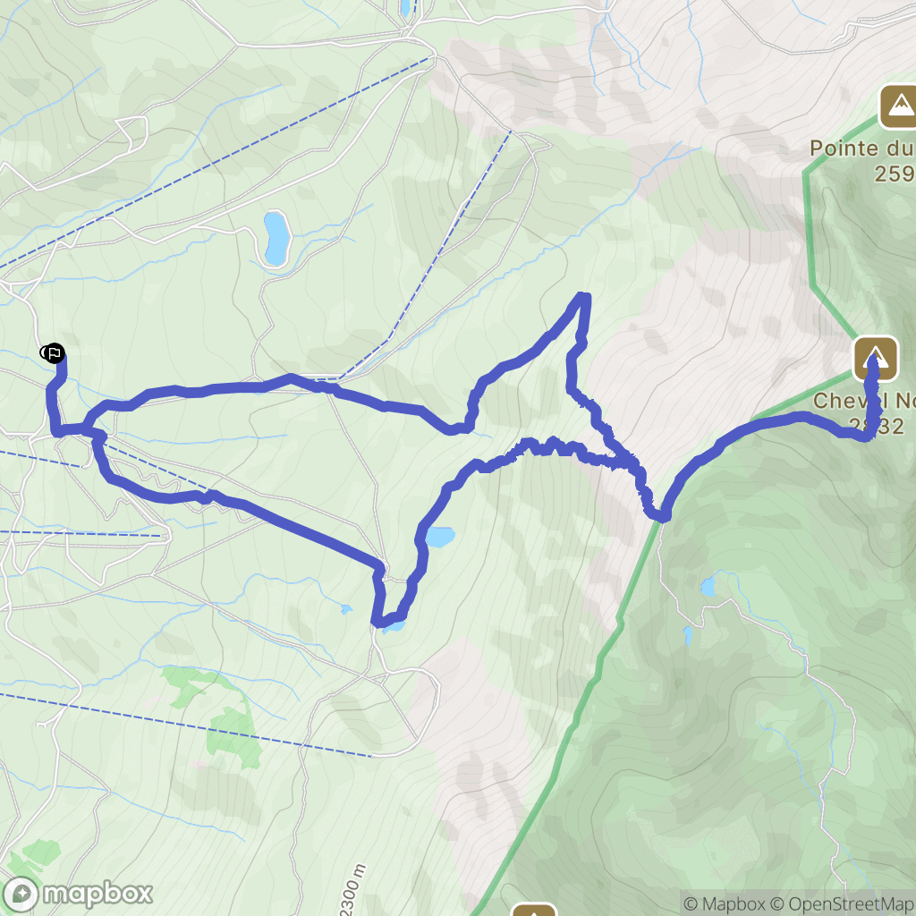 Saint-François-Longchamp : carte du parcours de randonnée - France