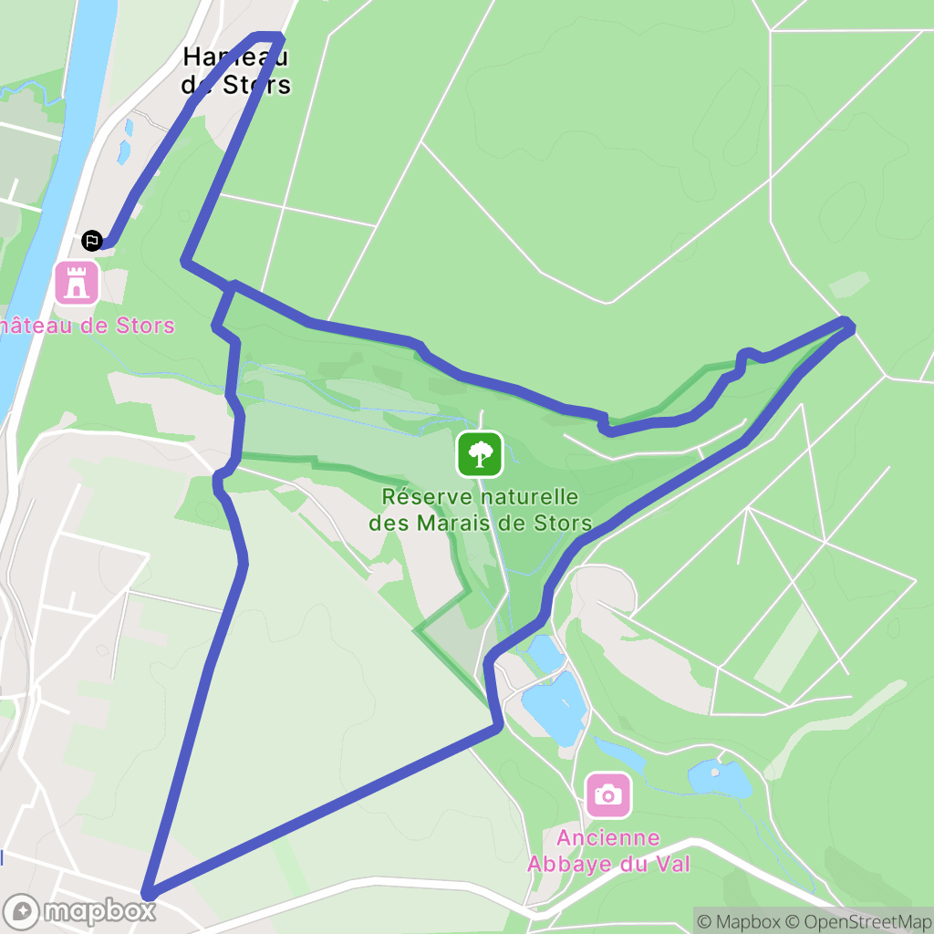 L'Isle-Adam : carte du parcours de randonnée - France