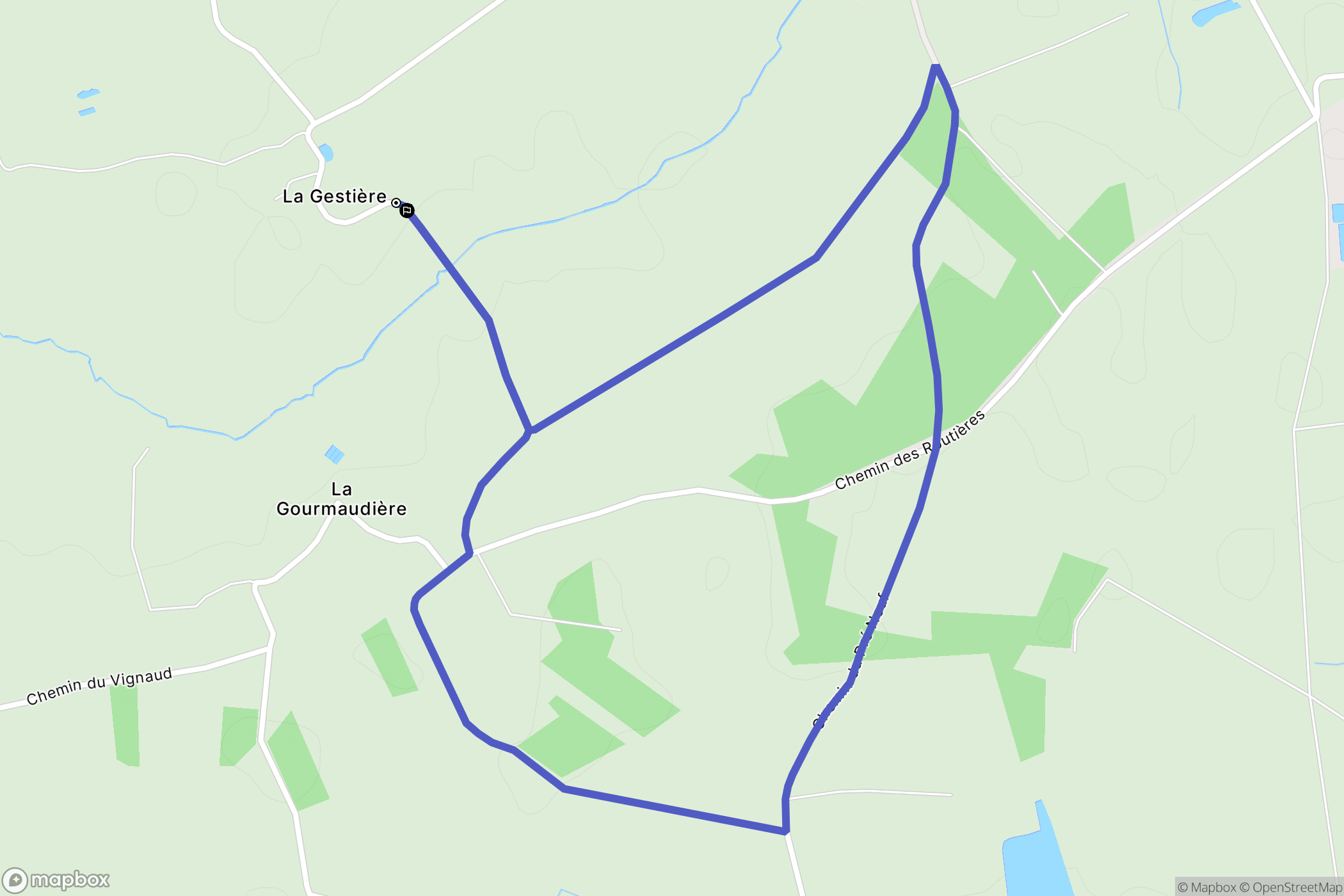 Legé : carte du parcours de randonnée - France