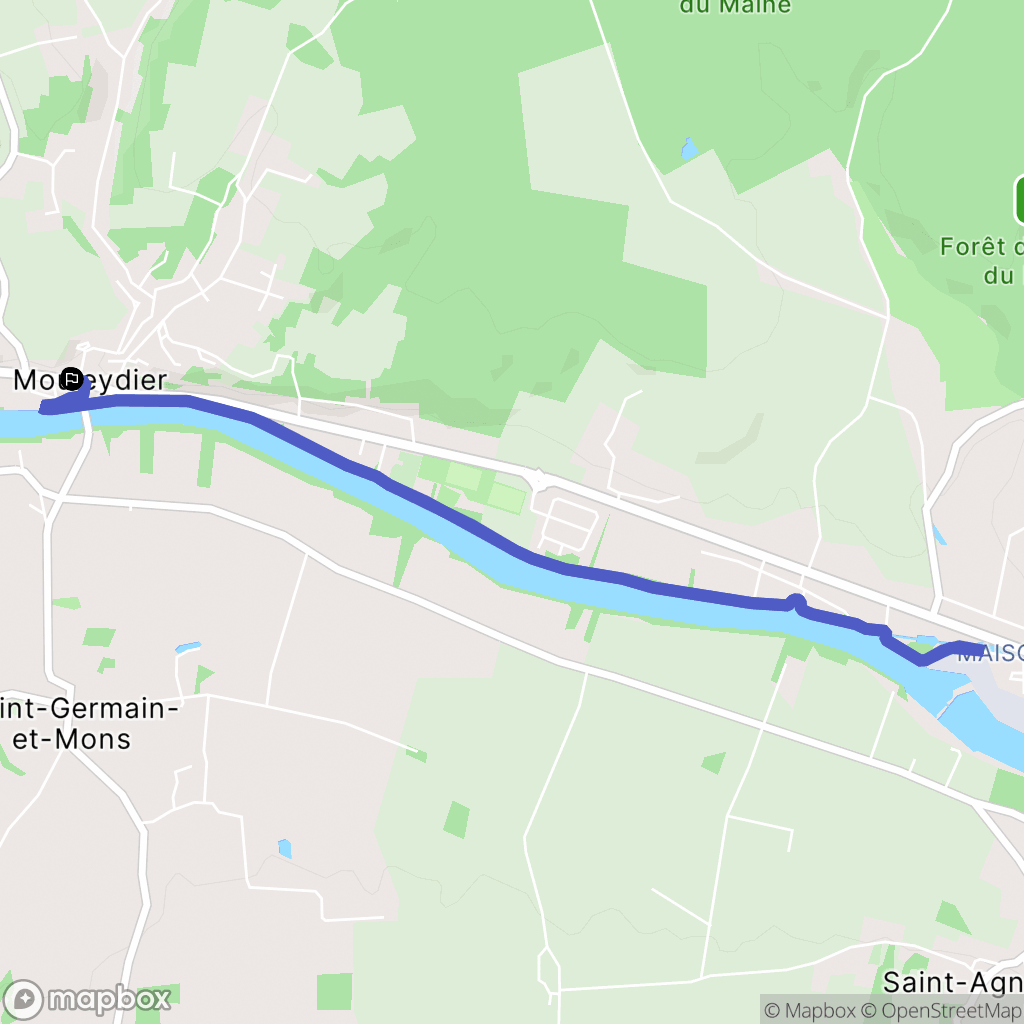 Mouleydier : carte du parcours de randonnée - France