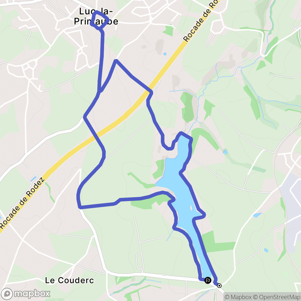 Luc-la-Primaube : carte du parcours de randonnée - France