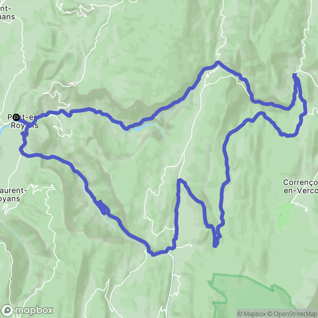 Pont-en-Royans : carte du parcours de randonnée - France