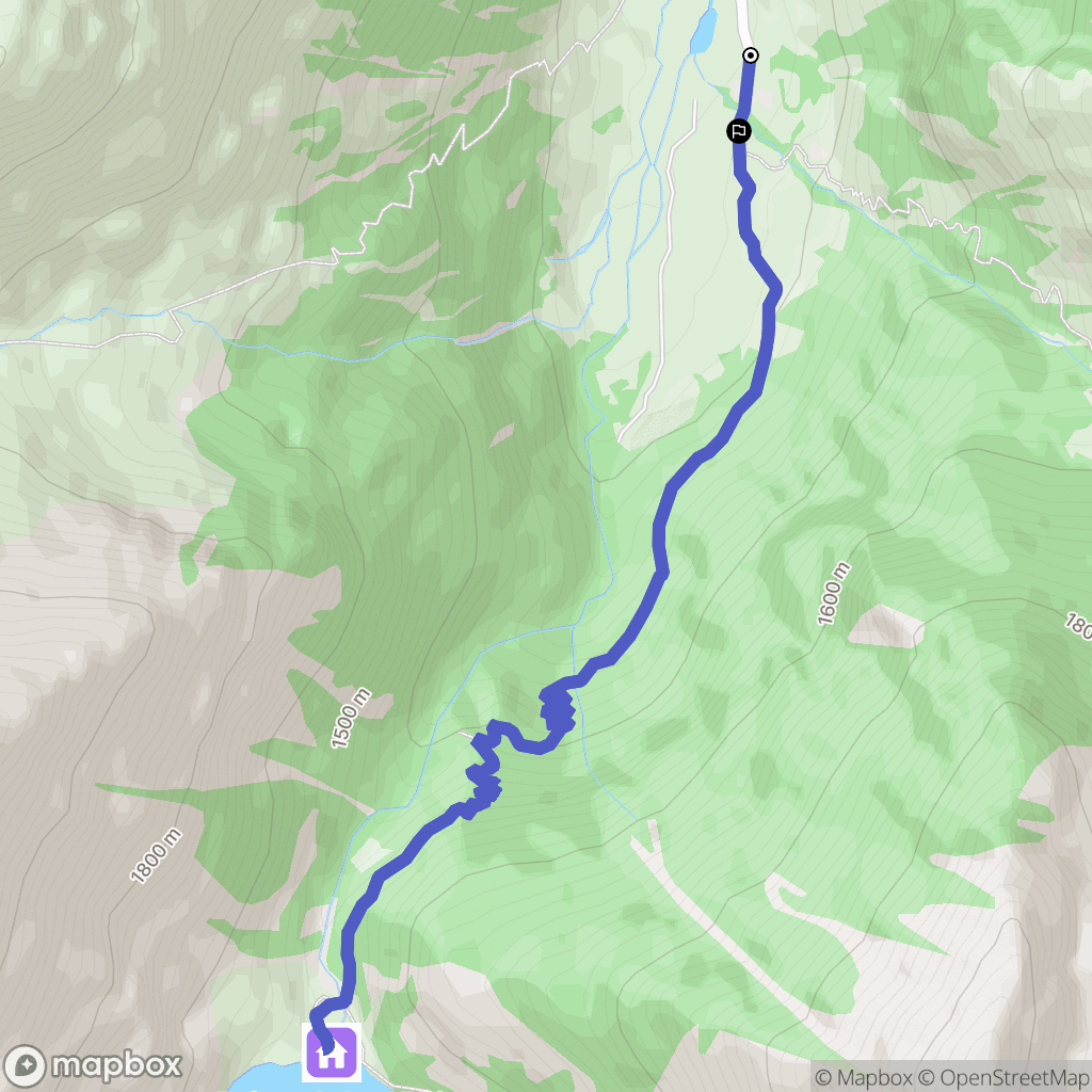 Oô : carte du parcours de randonnée - France