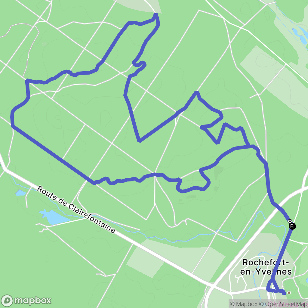 Rochefort-en-Yvelines : carte du parcours de randonnée - France
