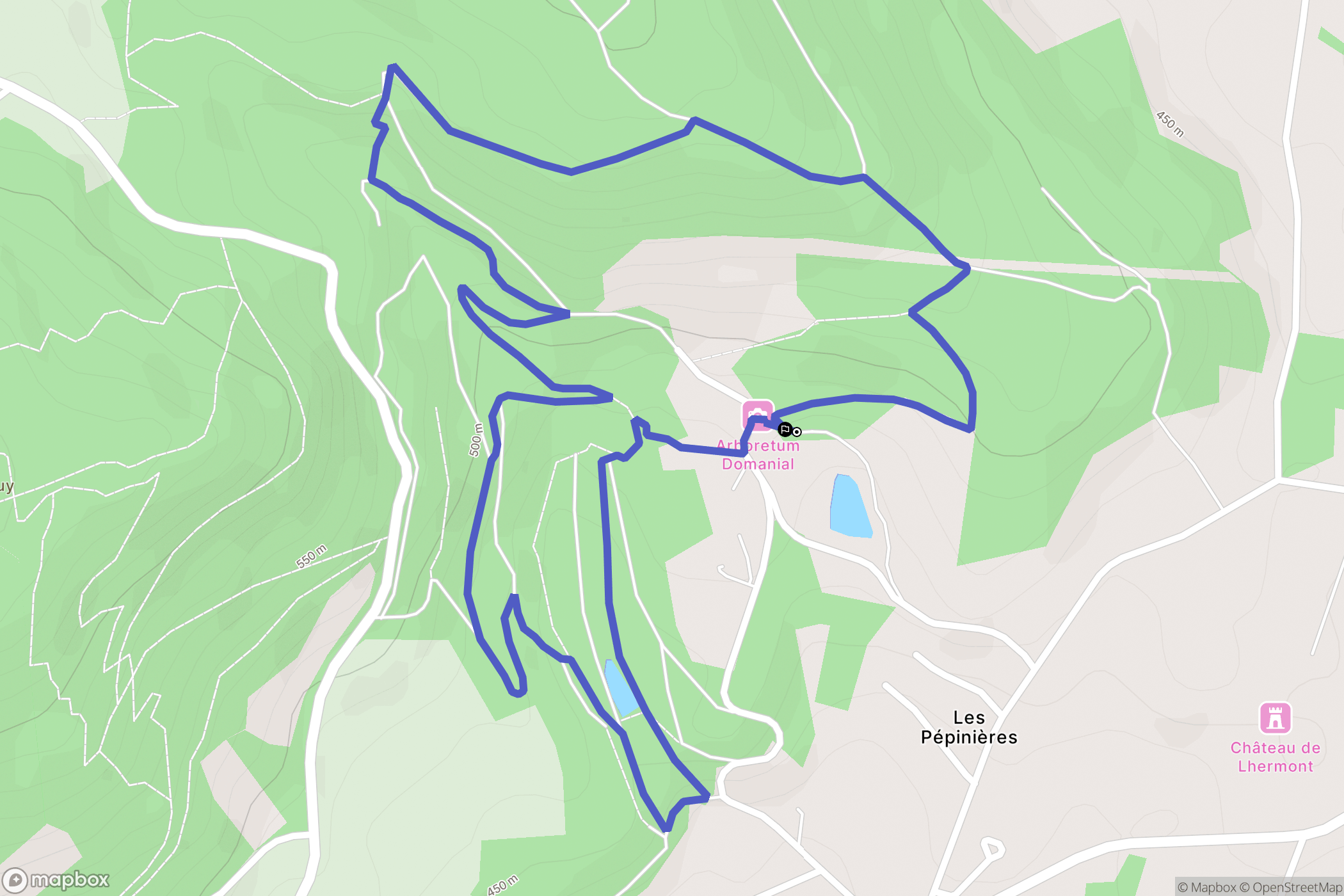 La Jonchère-Saint-Maurice : carte du parcours de randonnée - France