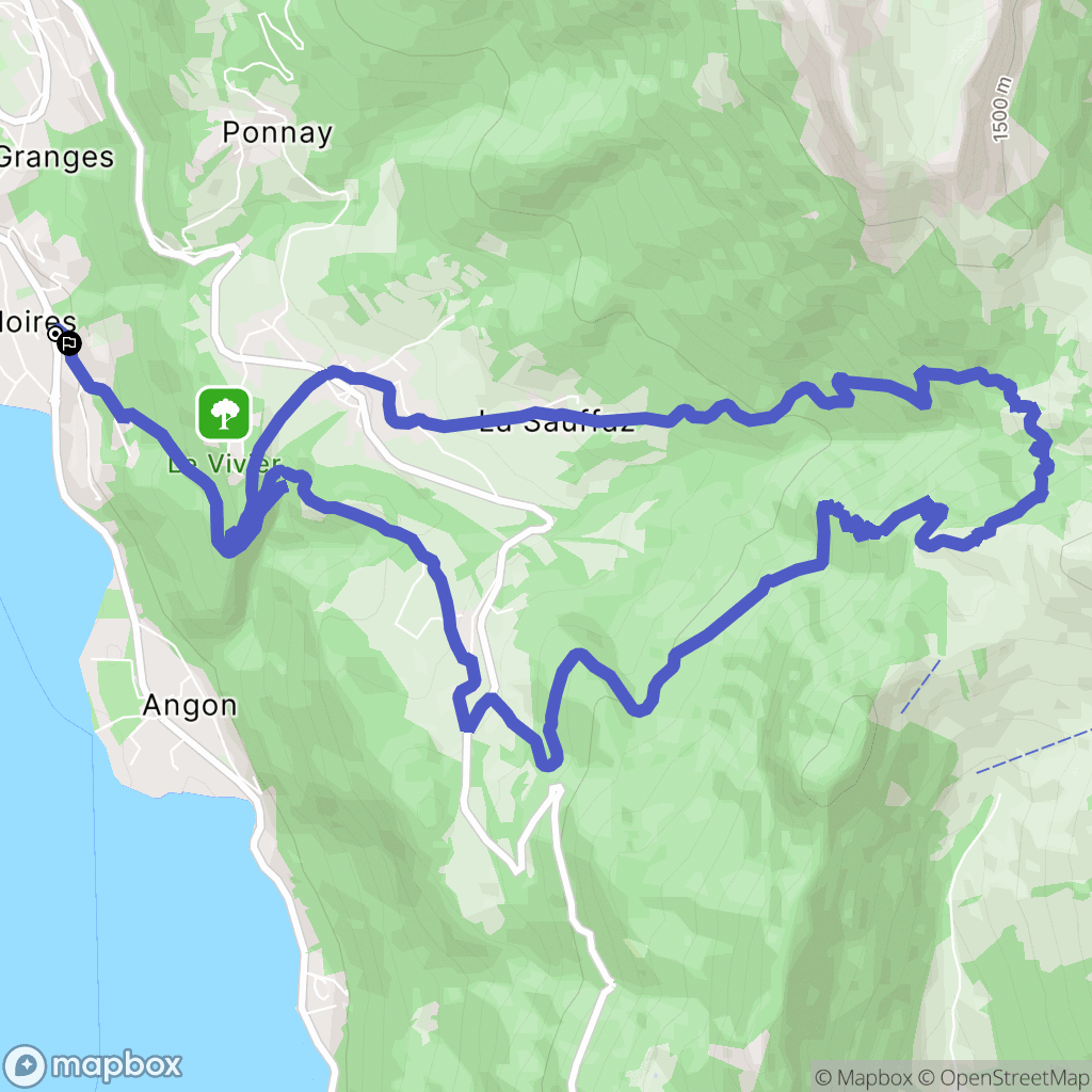 Talloires-Montmin : carte du parcours de randonnée - France