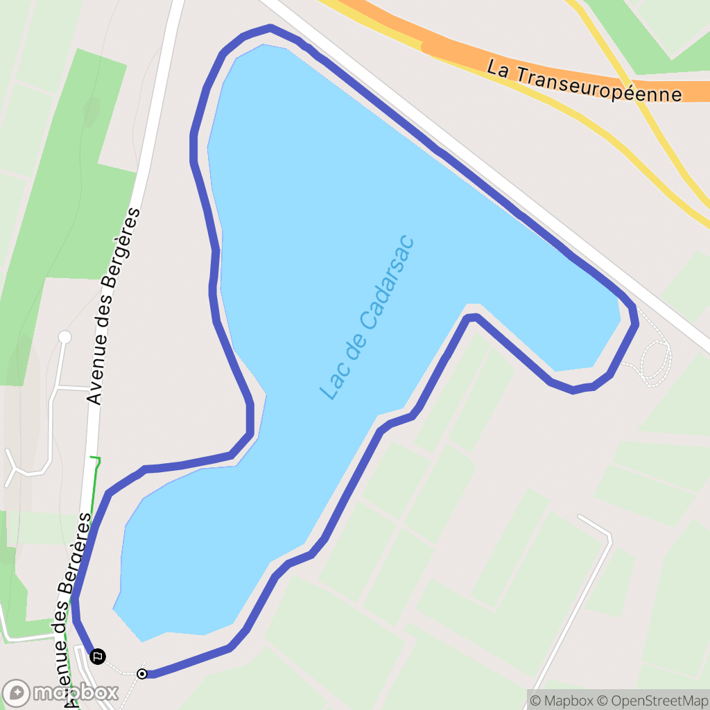 Cadarsac : carte du parcours de randonnée - France