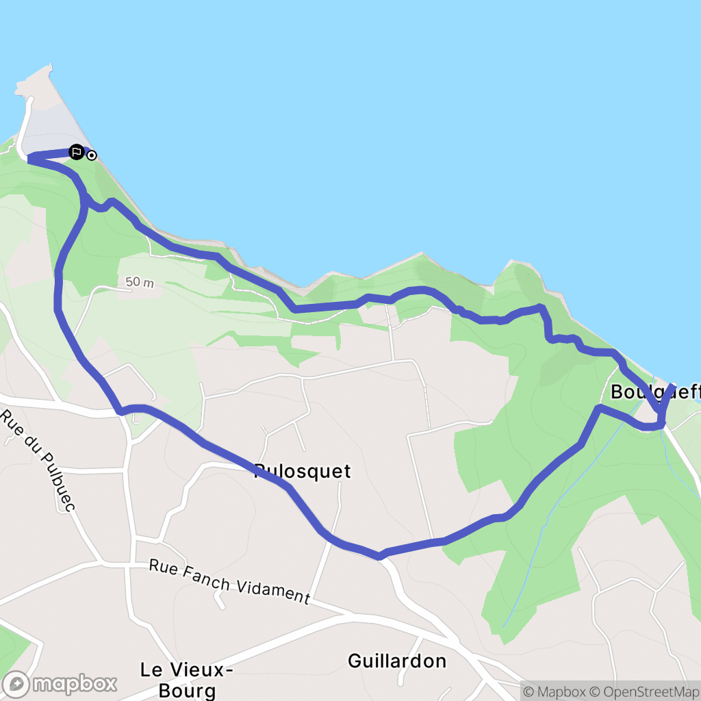 Paimpol : carte du parcours de randonnée - France