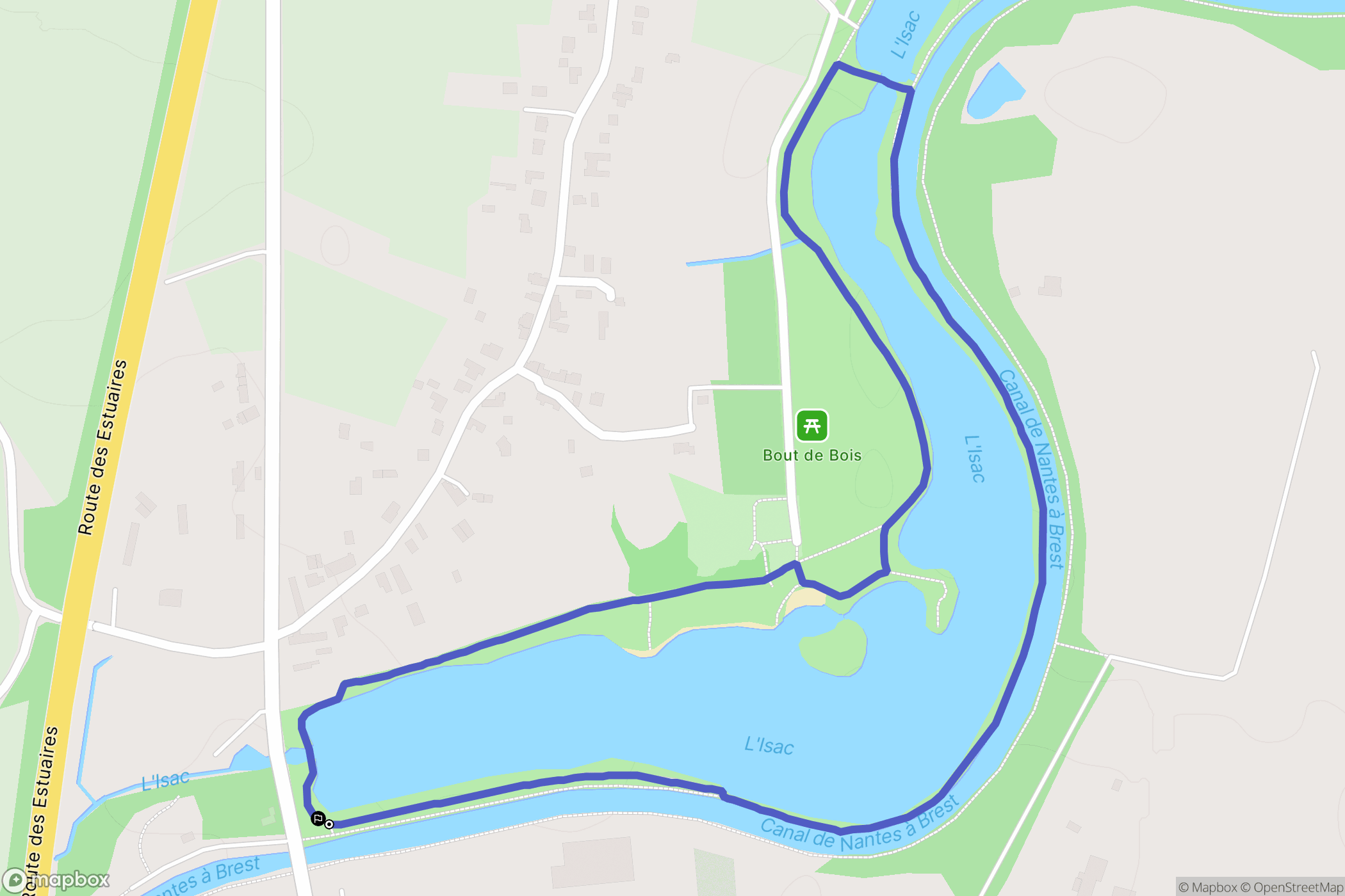 Héric : carte du parcours de randonnée - France