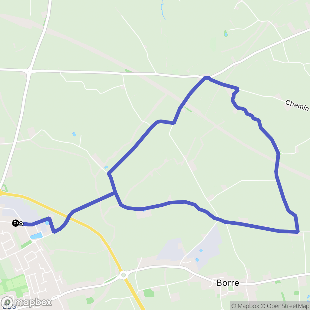 Hazebrouck : carte du parcours de randonnée - France