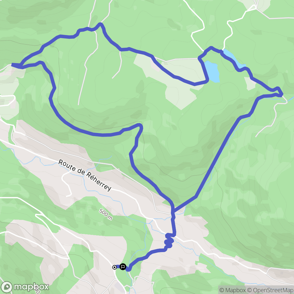 Vecoux : carte du parcours de randonnée - France