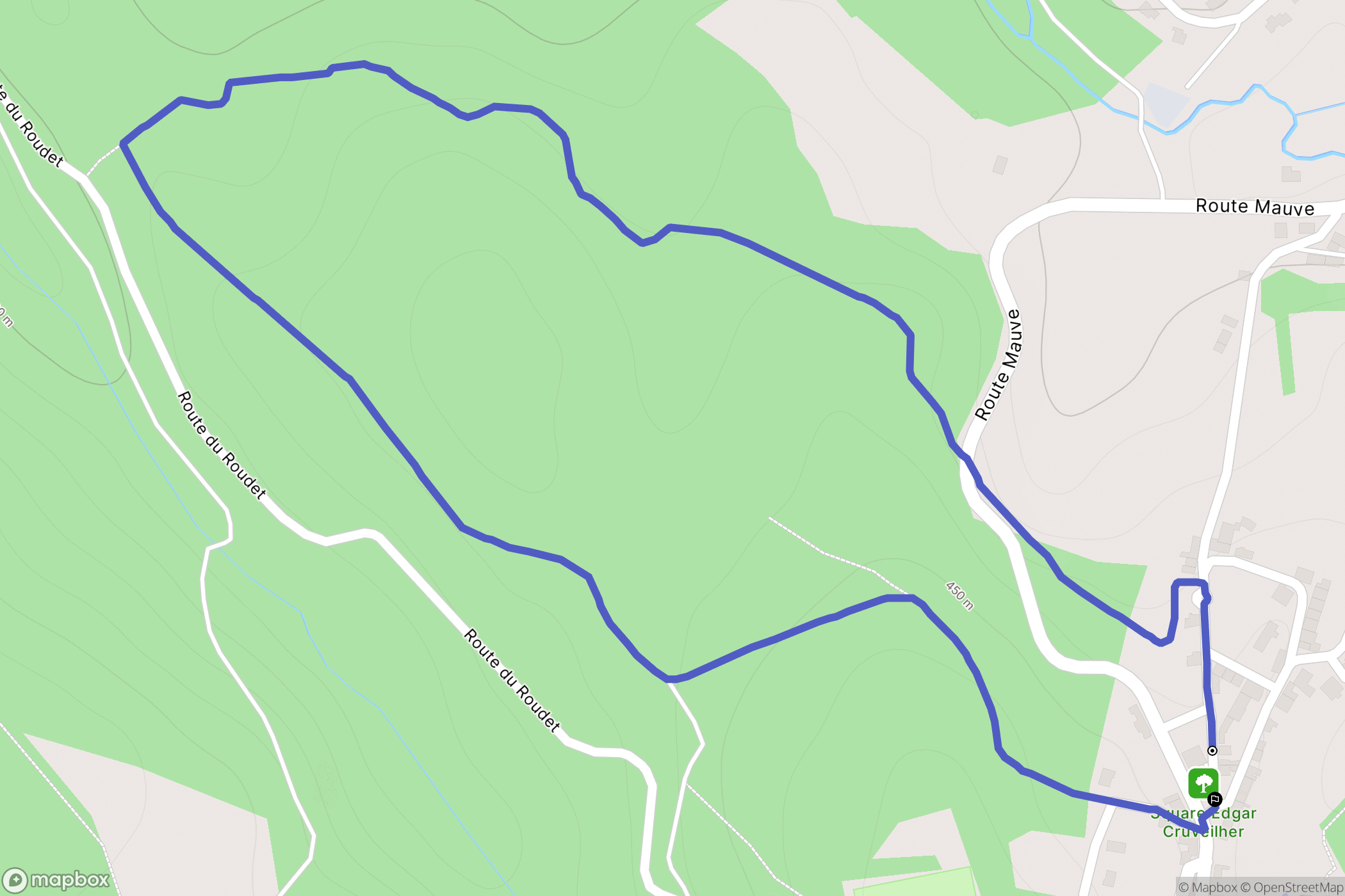 Razès : carte du parcours de randonnée - France