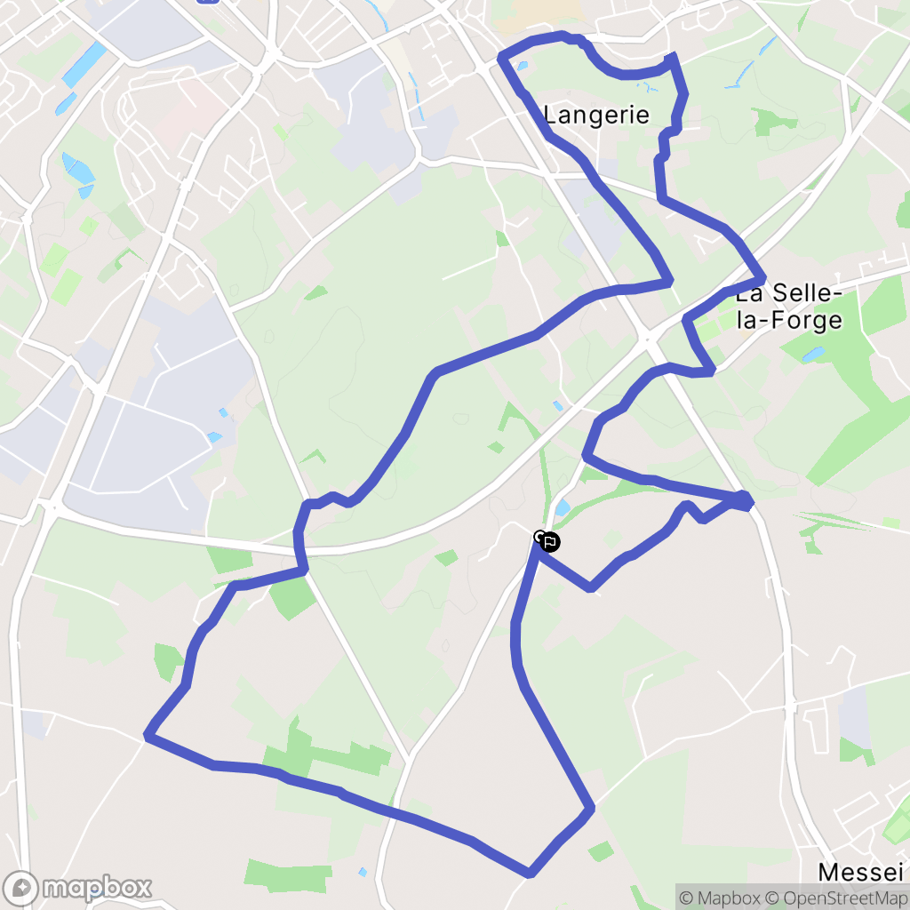 La Selle-la-Forge : carte du parcours de randonnée - France