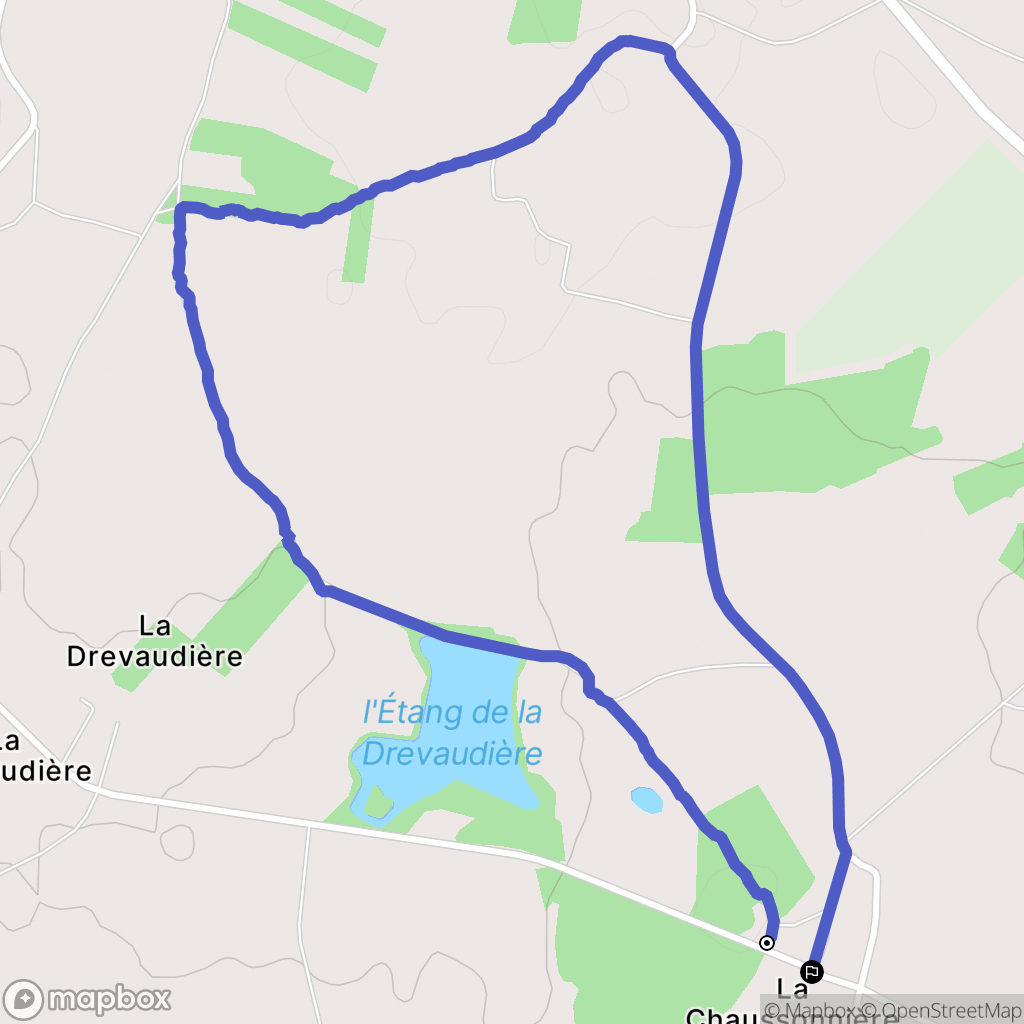 Val-Fouzon : carte du parcours de randonnée - France