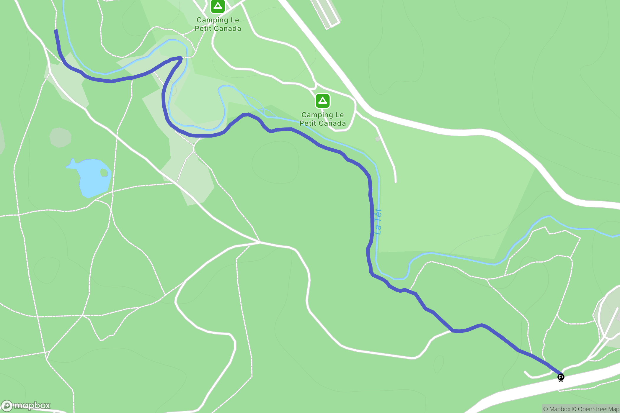 Bolquère : carte du parcours de randonnée - France