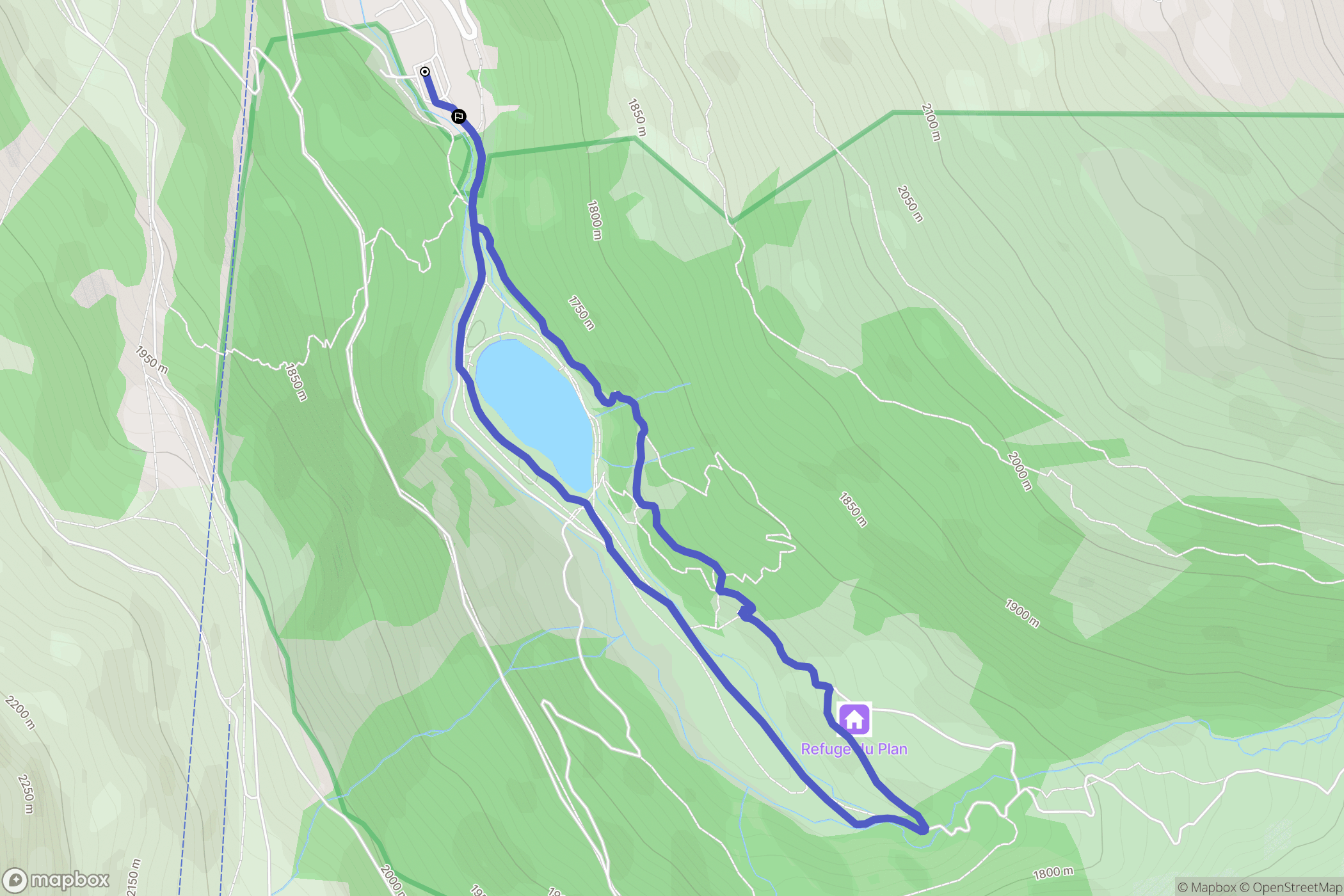 Les Allues : carte du parcours de randonnée - France