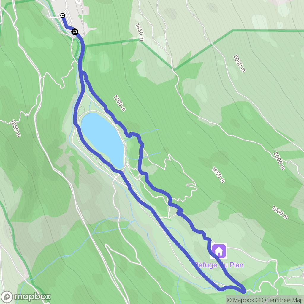 Les Allues : carte du parcours de randonnée - France