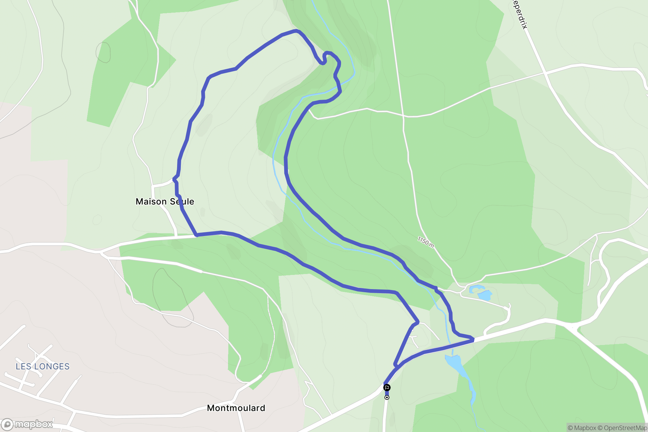 Coucouron : carte du parcours de randonnée - France