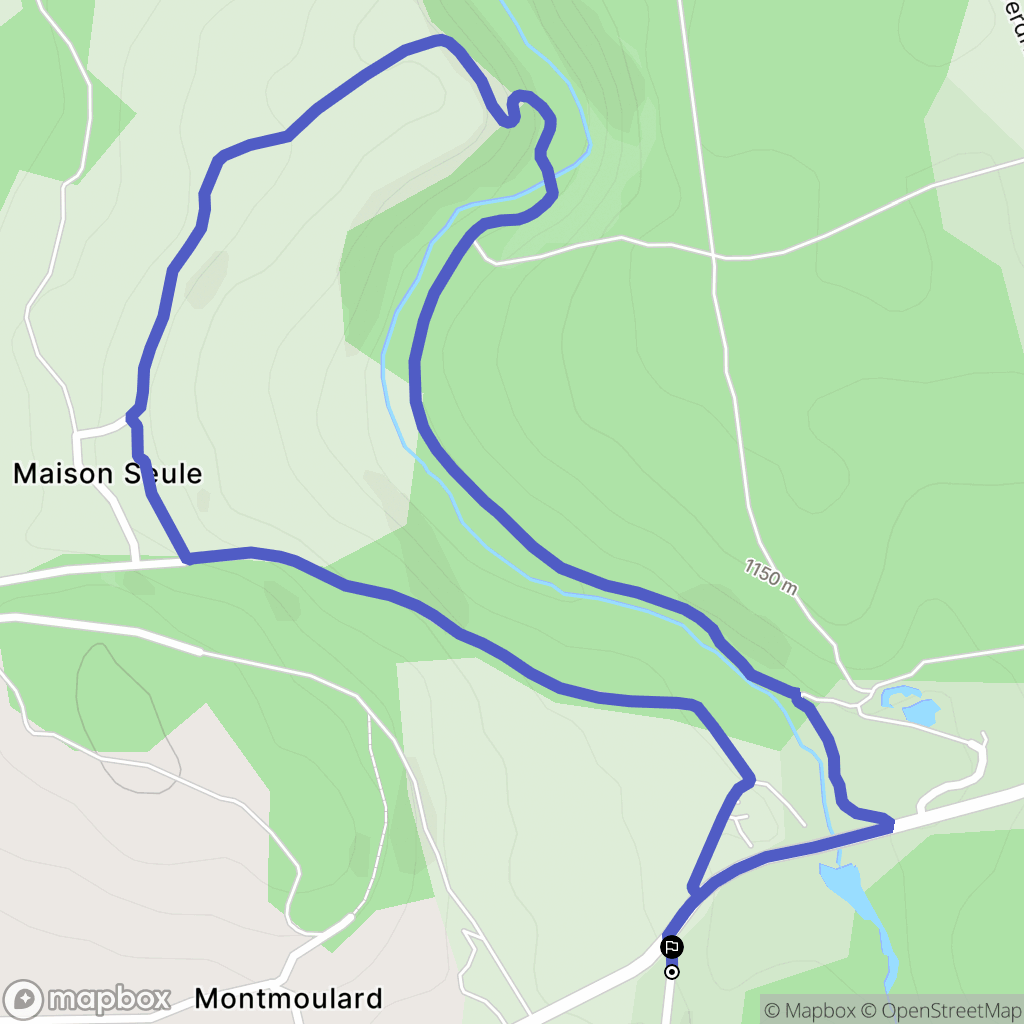 Coucouron : carte du parcours de randonnée - France