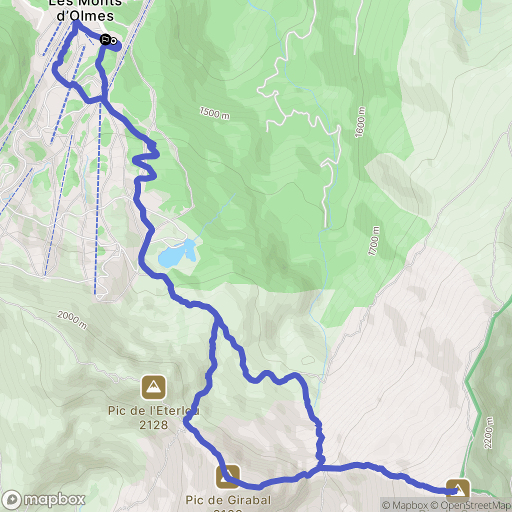 Montferrier : carte du parcours de randonnée - France