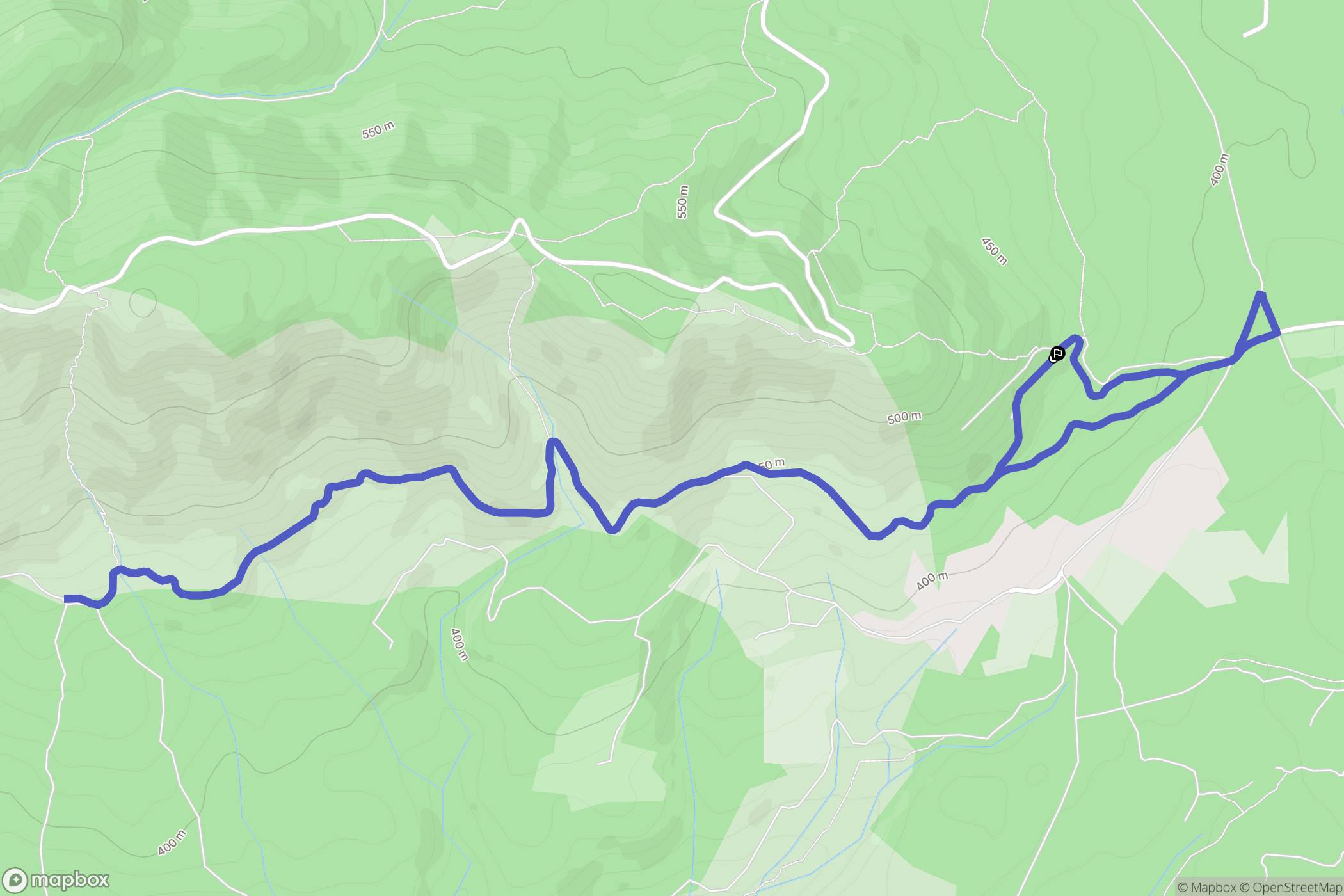 Cotignac : carte du parcours de randonnée - France