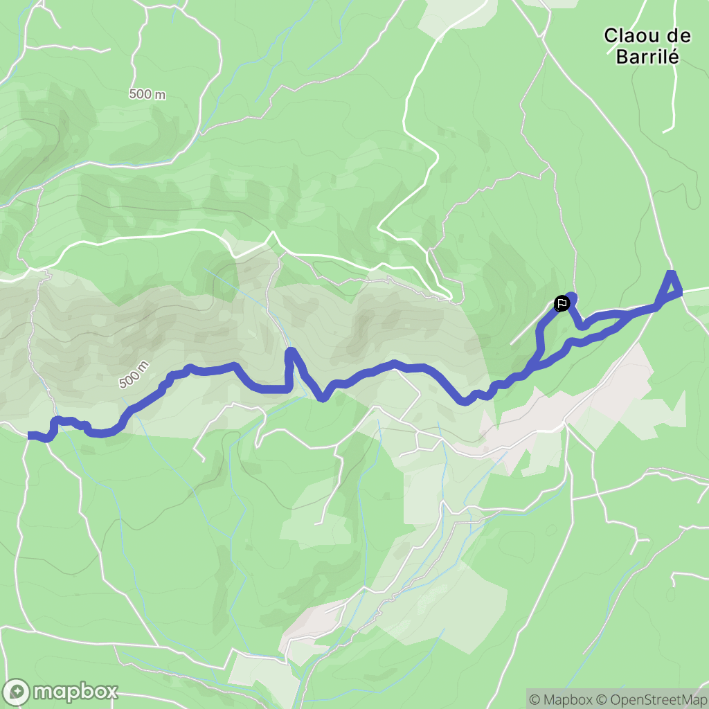 Cotignac : carte du parcours de randonnée - France