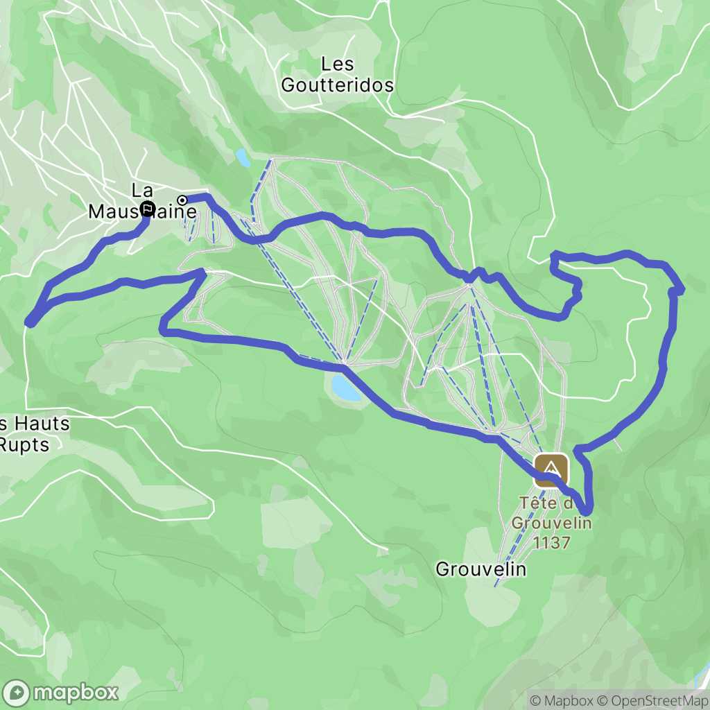 Gérardmer : carte du parcours de randonnée - France